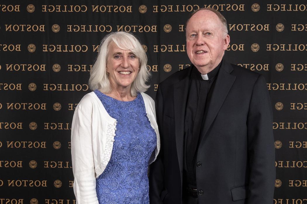 University President William P. Leahy, S.J. and Colleen Simonelli